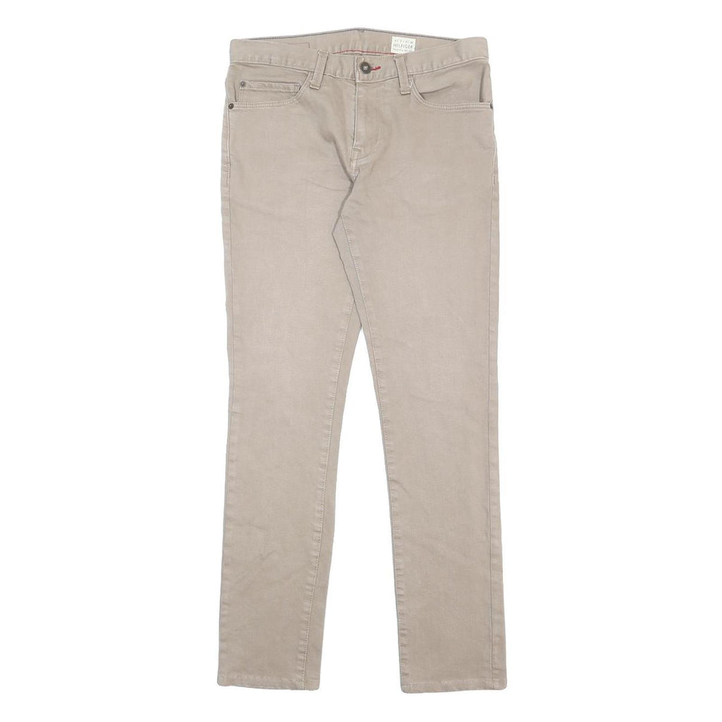 TOMMY HILFIGER Mens Jeans Beige Slim Skinny Denim W31 L30 Slim Fit Cotton Blend