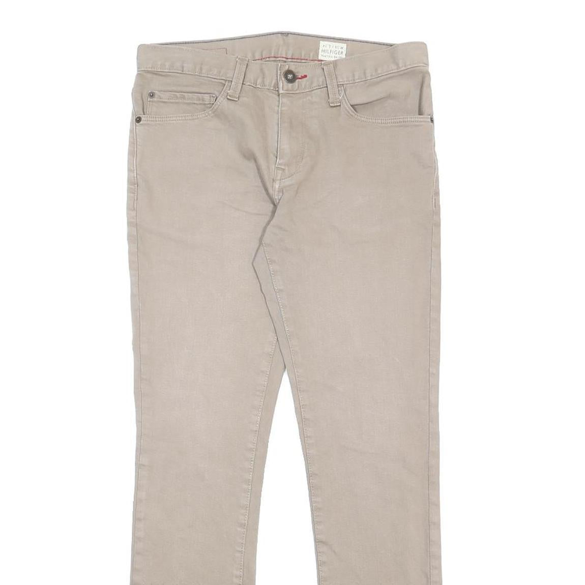 TOMMY HILFIGER Mens Jeans Beige Slim Skinny Denim W31 L30 Slim Fit Cotton Blend