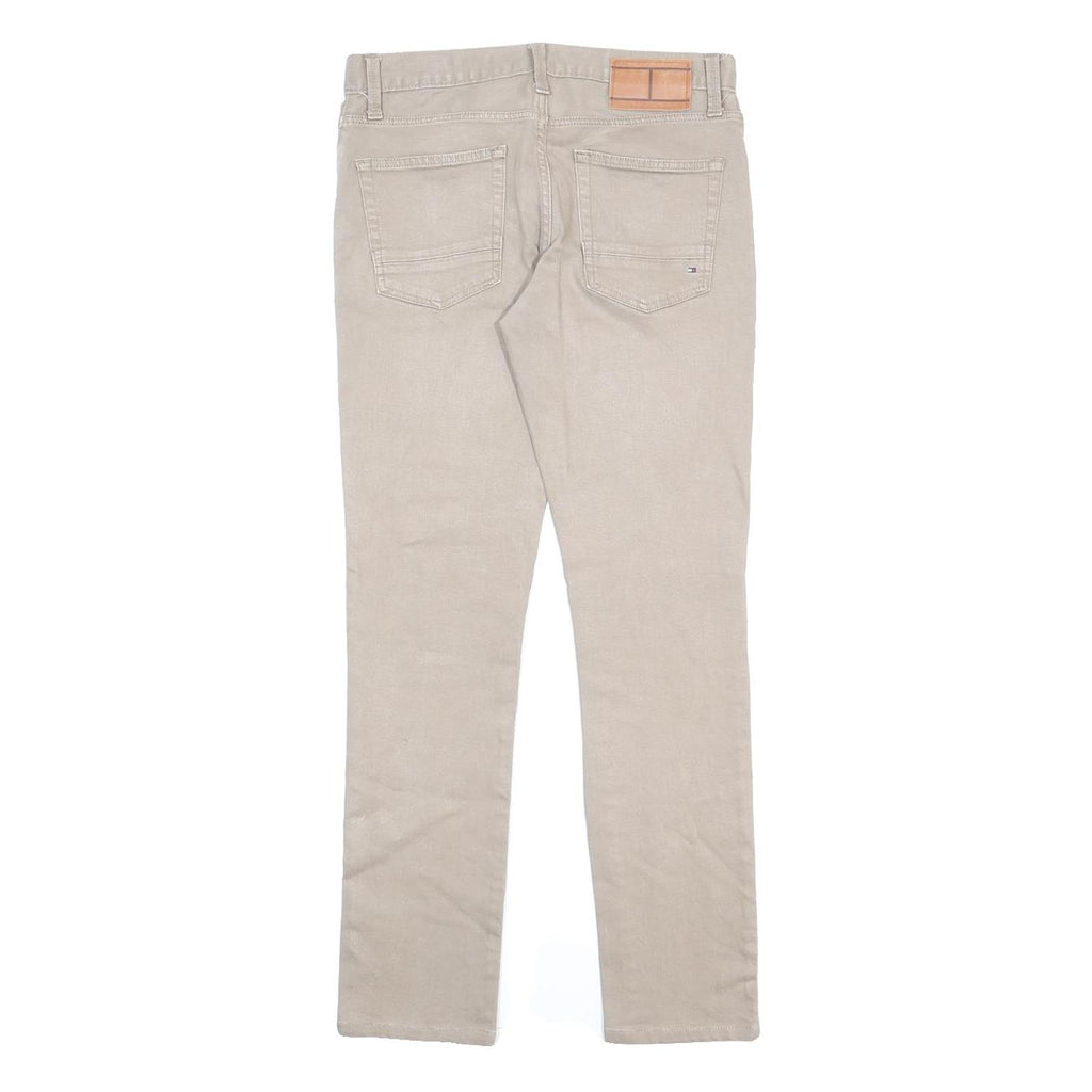 TOMMY HILFIGER Mens Jeans Beige Slim Skinny Denim W31 L30 Slim Fit Cotton Blend