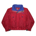 TOMMY HILFIGER Mens Red Nylon Bomber XL Jacket Plain Zip Casual Sports