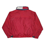TOMMY HILFIGER Mens Red Nylon Bomber XL Jacket Plain Zip Casual Sports