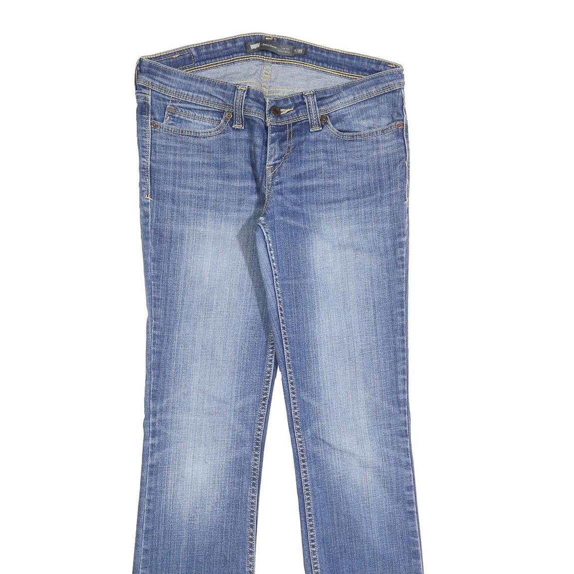 LEVI'S Womens Slim Blue Jeans Denim Light W28 L32 Stylish Casual Zip