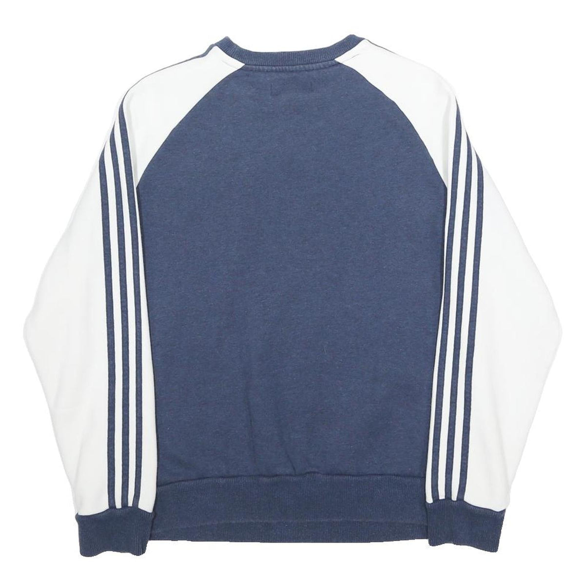 ADIDAS Womens Blue & White Floral Logo Crew Neck UK 16 Sweatshirt
