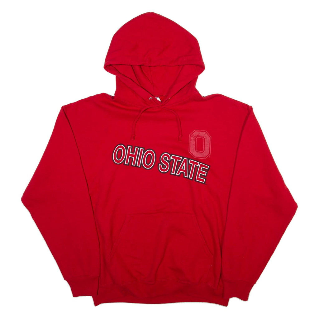 JERZEES Ohio State Mens Red Hoodie USA L