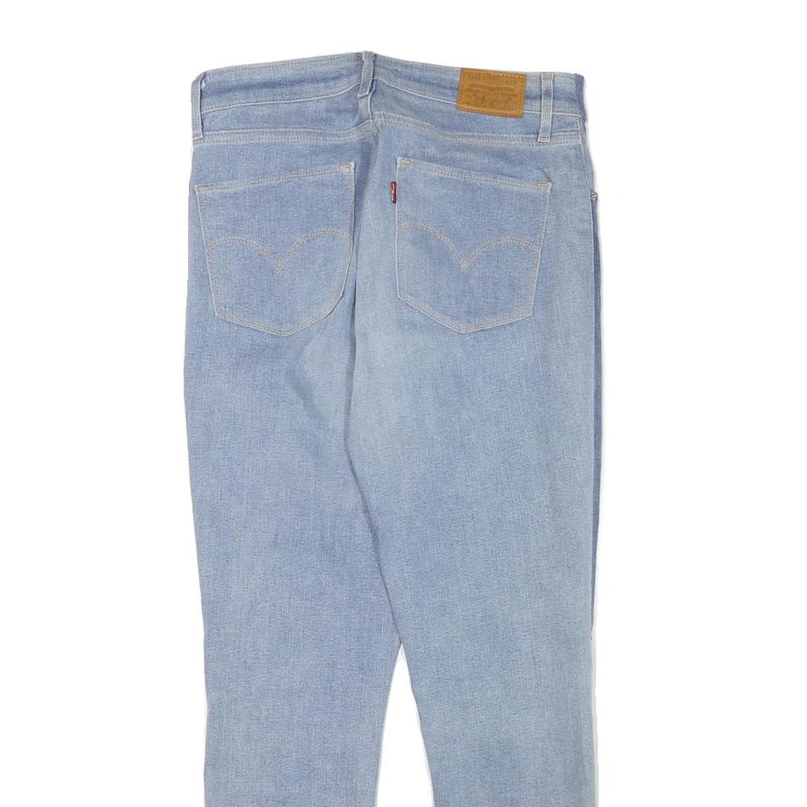 LEVI'S Womens Jeans Blue Slim Skinny Denim Light W24 L26 Patchwork Zip