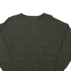 GUESS Womens Green Plain Jumper Crew Neck Basic Knit M Lightweight Stylish