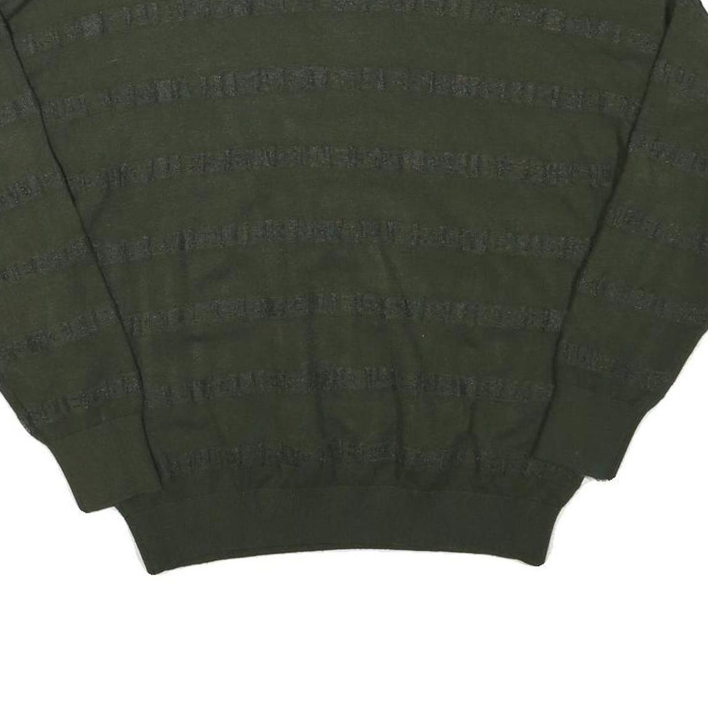 GUESS Womens Green Plain Jumper Crew Neck Basic Knit M Lightweight Stylish