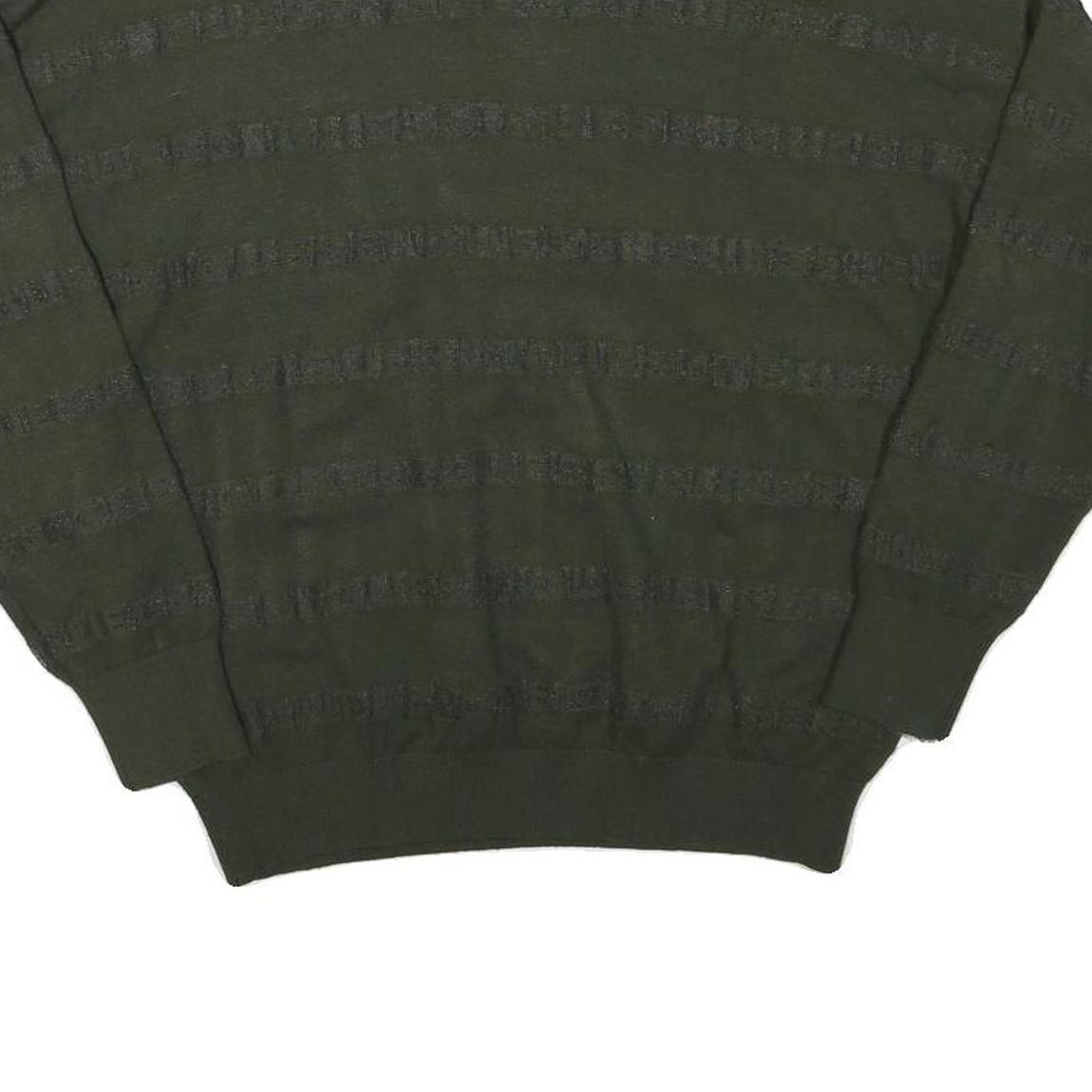 GUESS Womens Green Plain Jumper Crew Neck Basic Knit M Lightweight Stylish