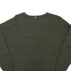 GUESS Womens Green Plain Jumper Crew Neck Basic Knit M Lightweight Stylish