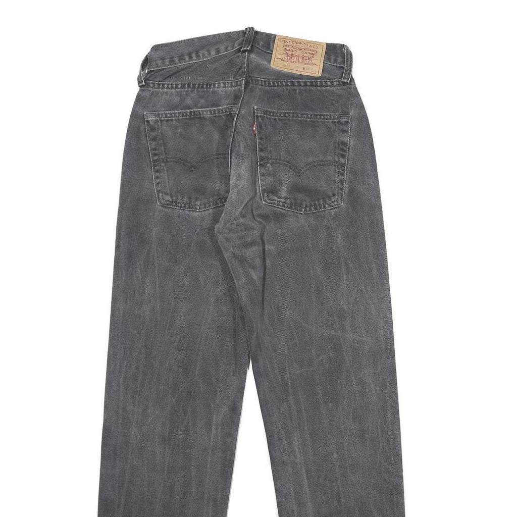 LEVI'S 517 02 Womens Jeans Black Slim Straight Denim Raw W28 L32 Stylish Fit