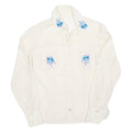Womens Printed Blouse Cream Long Sleeve Floral S