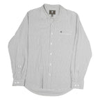 TIMBERLAND Mens Grey & White Regular Fit Cotton Blend Check Shirt XL Button Down