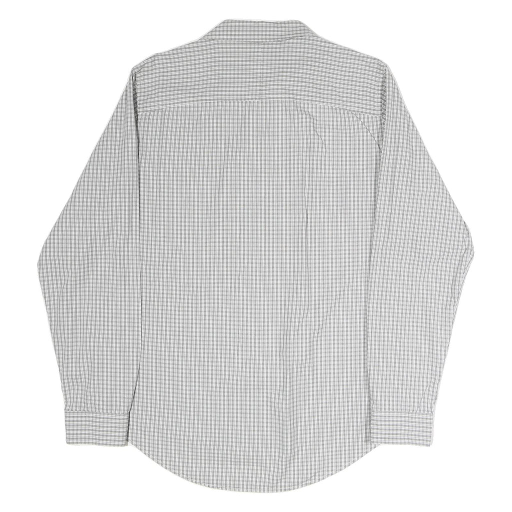 TIMBERLAND Mens Grey & White Regular Fit Cotton Blend Check Shirt XL Button Down
