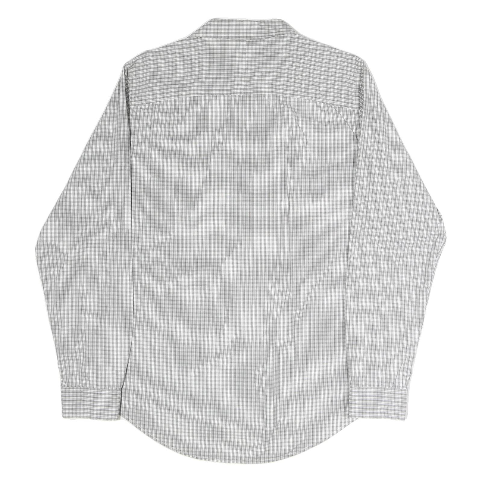 TIMBERLAND Mens Grey & White Regular Fit Cotton Blend Check Shirt XL Button Down