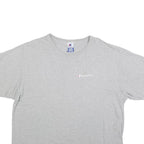CHAMPION Mens Grey Crew Neck Short Sleeve T-Shirt 2XL Cotton Blend Classic Fit