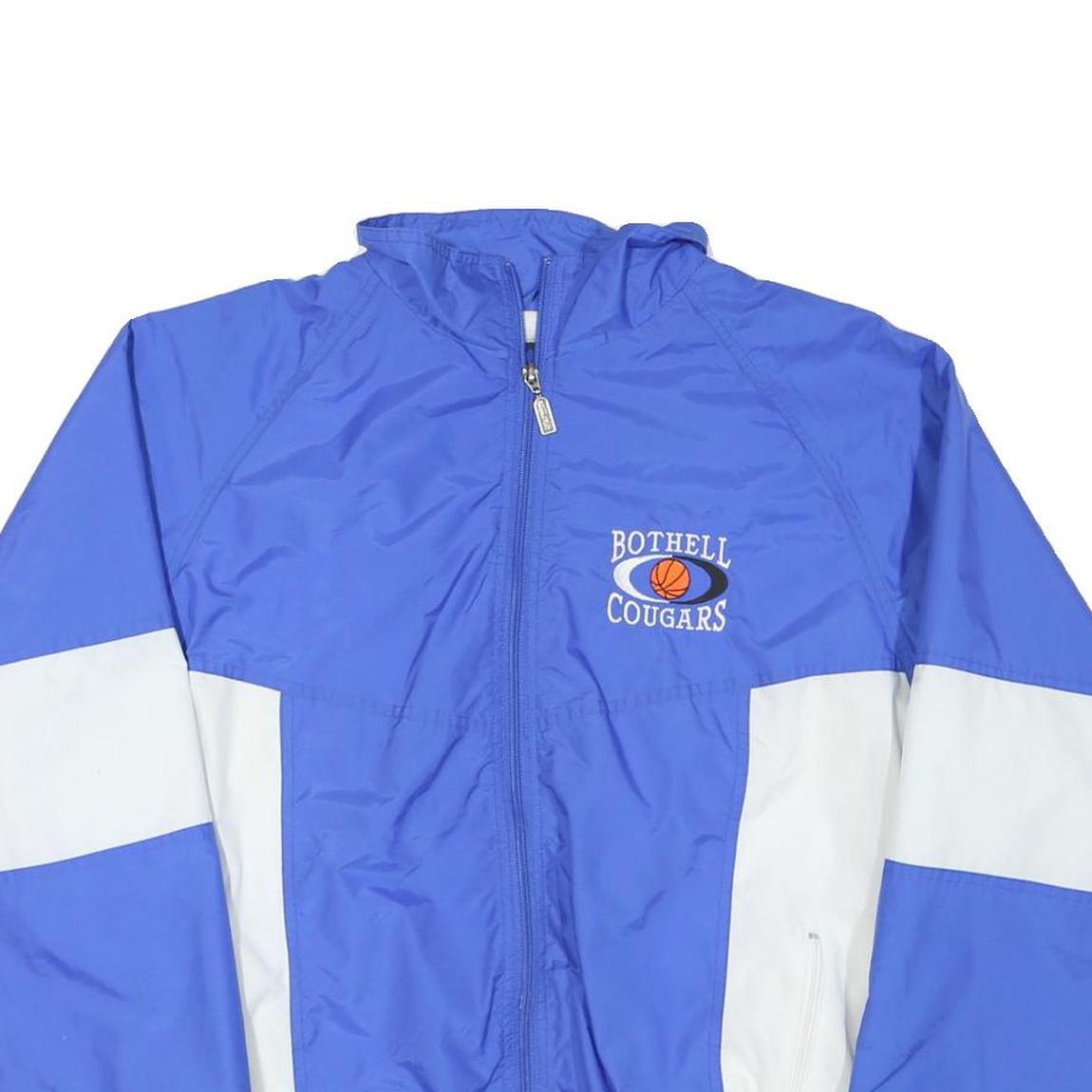 HOLLOWAY Mens Blue & White Track Jacket M Nylon Zip Sportswear Casual Light