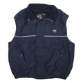 Helly Hansen Mens Navy Blue Jacket L Polyester Outdoor Zip Plain Reflective
