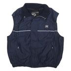 Helly Hansen Mens Navy Blue Jacket L Polyester Outdoor Zip Plain Reflective