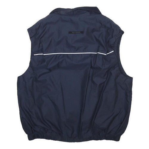 Helly Hansen Mens Navy Blue Jacket L Polyester Outdoor Zip Plain Reflective