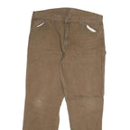 DICKIES Mens Jeans Brown Regular Straight Denim W40 L34 Workwear Cotton Blend