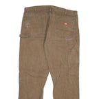 DICKIES Mens Jeans Brown Regular Straight Denim W40 L34 Workwear Cotton Blend