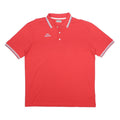 KAPPA Mens Red Short Sleeve Plain 2XL Cotton Polo Shirt Stripe Trim
