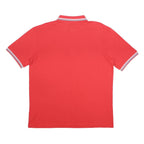 KAPPA Mens Red Short Sleeve Plain 2XL Cotton Polo Shirt Stripe Trim