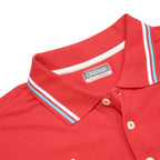 KAPPA Mens Red Short Sleeve Plain 2XL Cotton Polo Shirt Stripe Trim