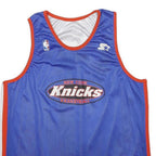 STARTER Mens Blue & White New York Knicks Basketball Basketball Jersey XL