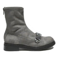CHARLES & KEITH Womens Ankle Boots Grey Check Synthetic UK 6 Fashion Chain