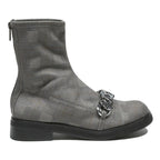 CHARLES & KEITH Womens Ankle Boots Grey Check Synthetic UK 6 Fashion Chain