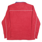 NHL Mens Red Blue Aran Jumper Zipped Collar M Hockey League Logo