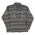CORBATI Mens Black Beige Wool Blend Patterned Shirt XL Stylish Button Closure