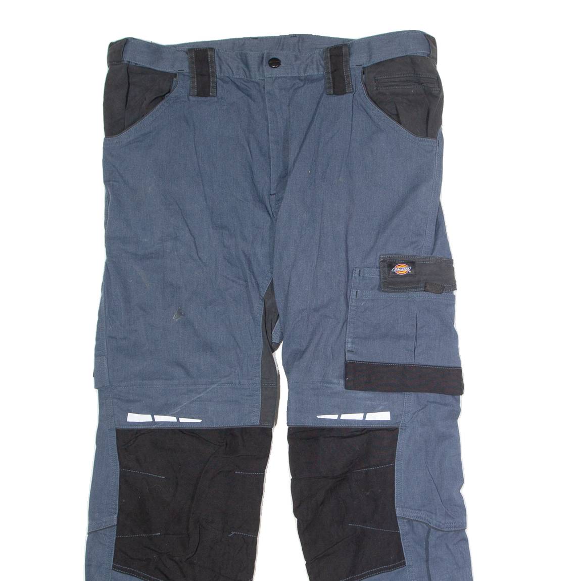DICKIES Workwear Mens Twill Trousers Blue Regular Straight W38 L32