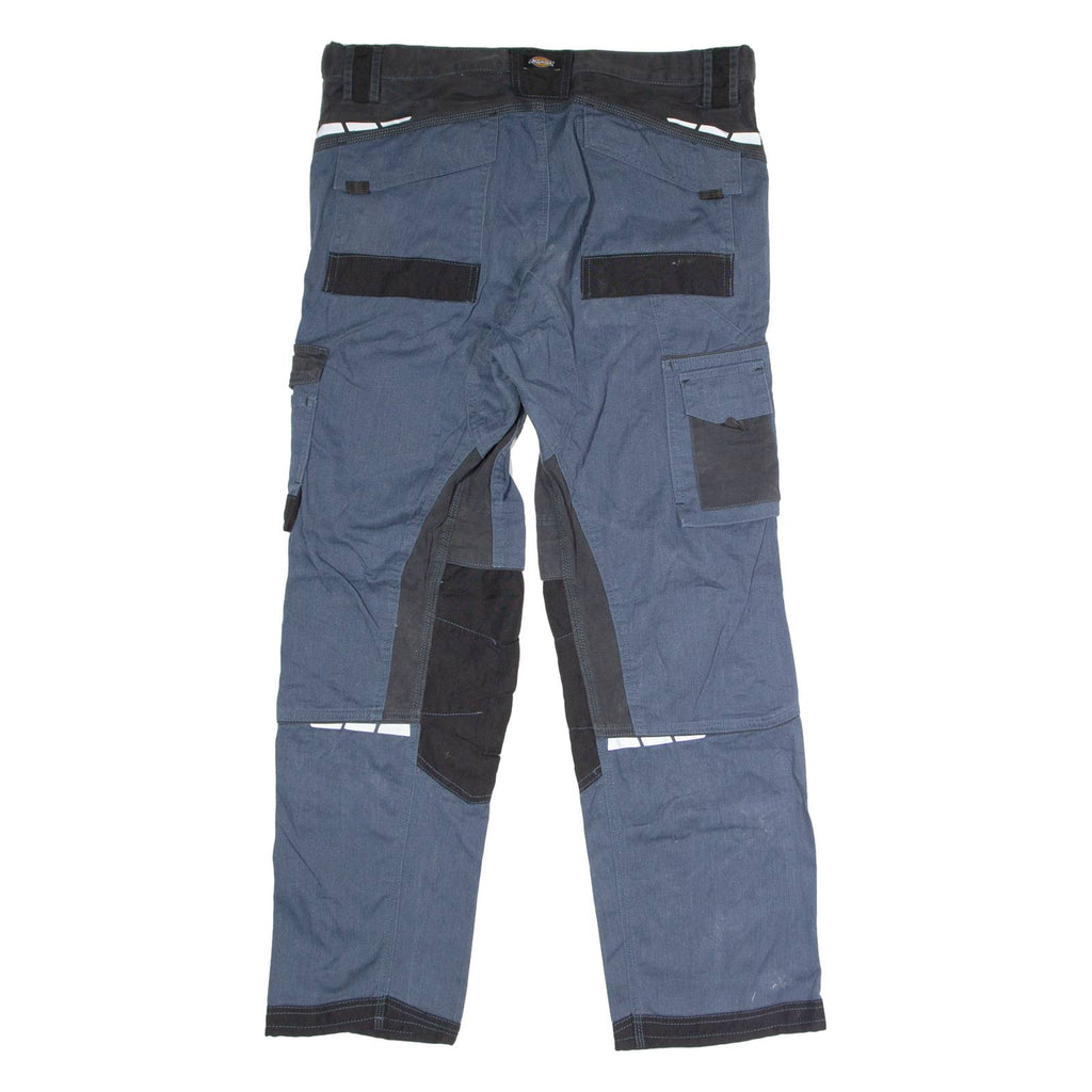 DICKIES Workwear Mens Twill Trousers Blue Regular Straight W38 L32