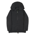 ZARA WOMAN Womens Black Hooded Jacket S Polyester Blend Zip Plain Casual
