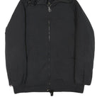 ZARA WOMAN Womens Black Hooded Jacket S Polyester Blend Zip Plain Casual