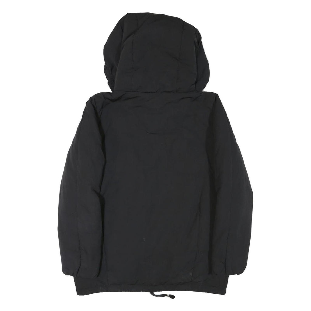 ZARA WOMAN Womens Black Hooded Jacket S Polyester Blend Zip Plain Casual