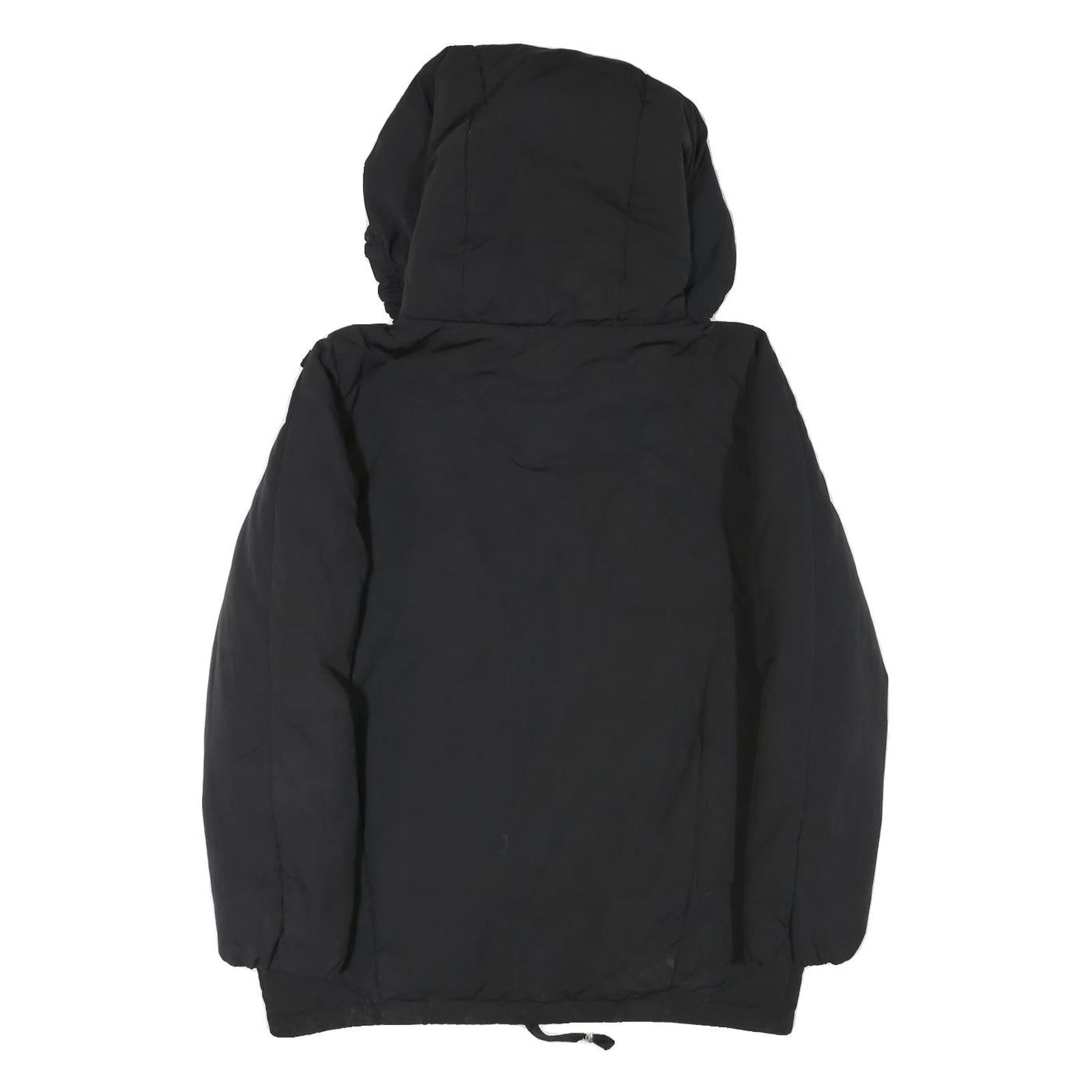 ZARA WOMAN Womens Black Hooded Jacket S Polyester Blend Zip Plain Casual