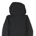 ZARA WOMAN Womens Black Hooded Jacket S Polyester Blend Zip Plain Casual