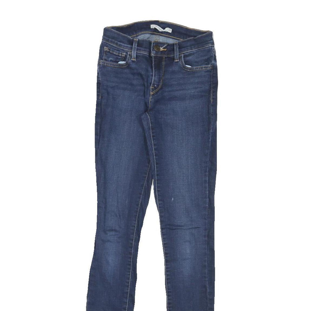 LEVI'S 710 Womens Jeans Blue Slim Skinny Denim Medium W23 L31 Stretch Zip