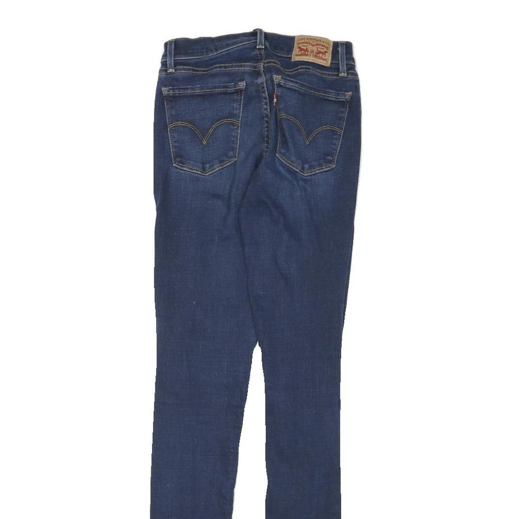 LEVI'S 710 Womens Jeans Blue Slim Skinny Denim Medium W23 L31 Stretch Zip