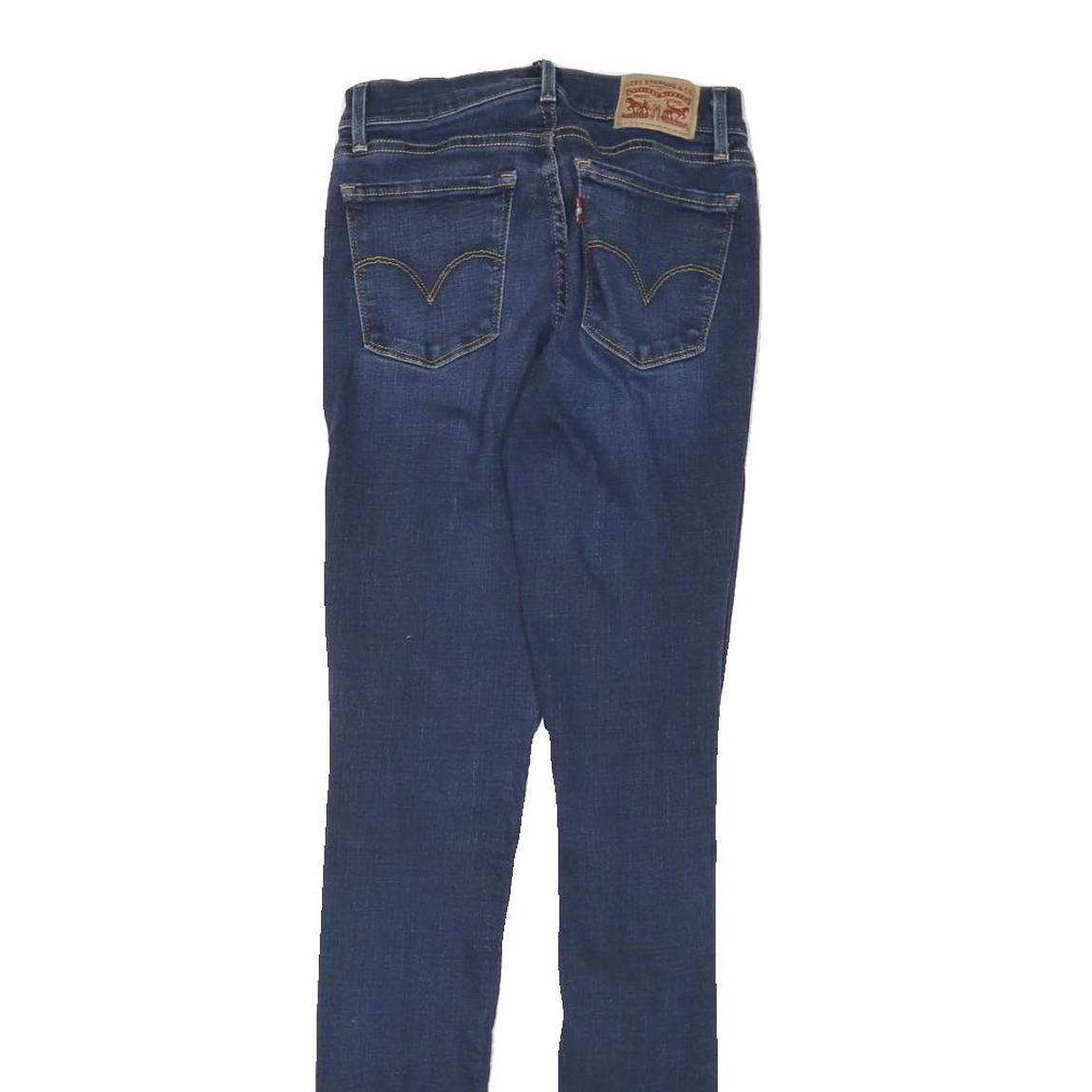 LEVI'S 710 Womens Jeans Blue Slim Skinny Denim Medium W23 L31 Stretch Zip