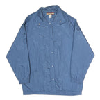 TUDOR COURT Womens Blue Coach Jacket M Polyester Blend Woven Plain Button