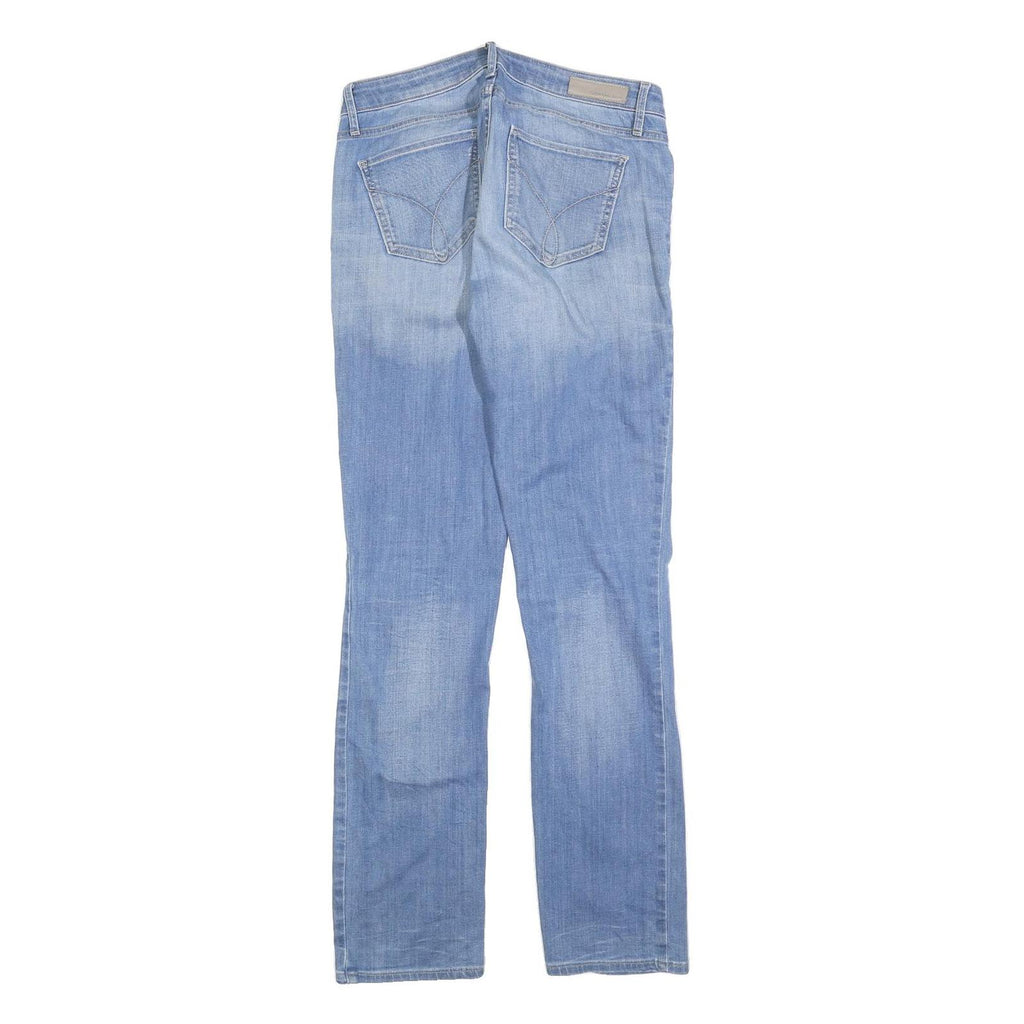 CALVIN KLEIN JEANS Womens Slim Fit Blue Denim Slim Straight Jeans W27 L32