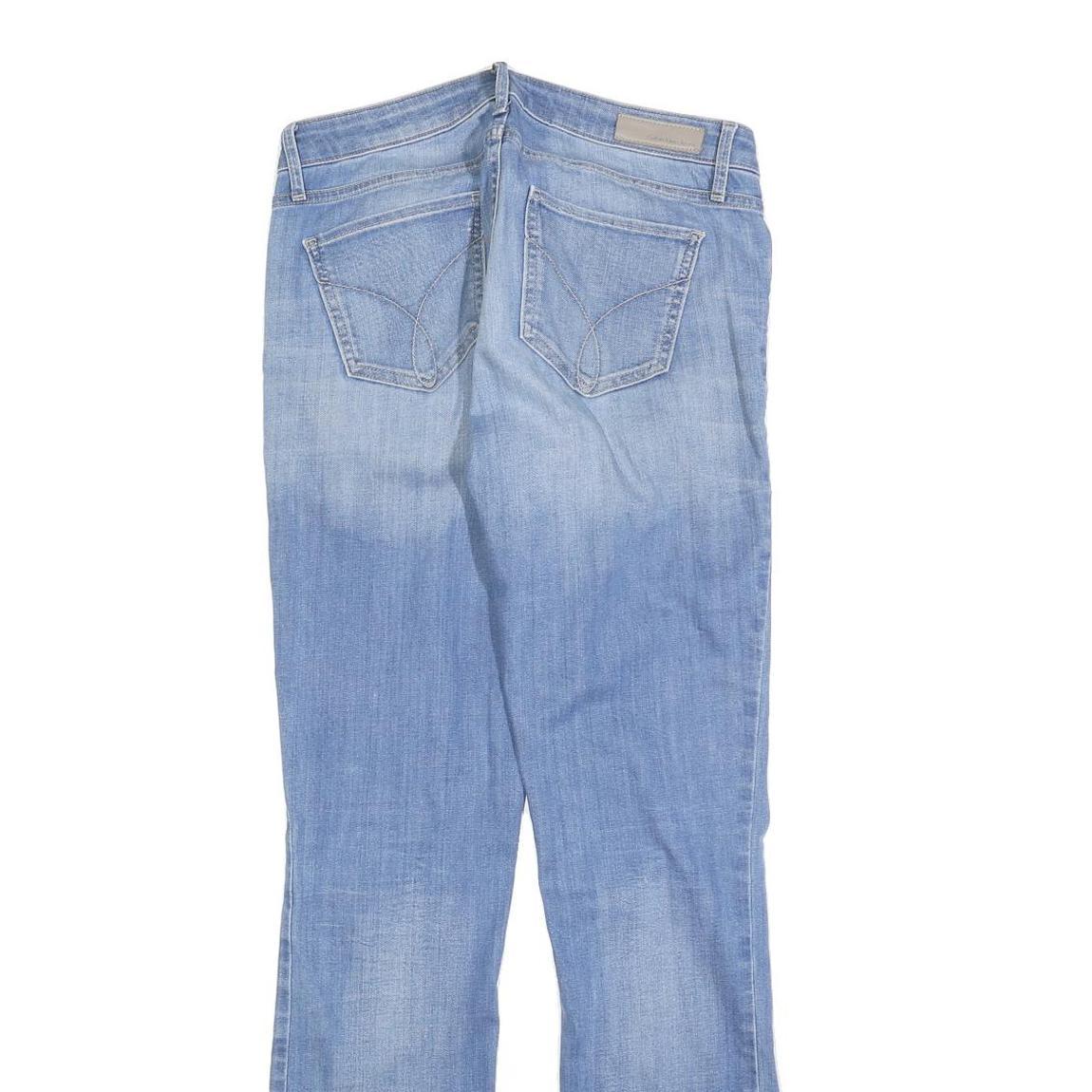 CALVIN KLEIN JEANS Womens Slim Fit Blue Denim Slim Straight Jeans W27 L32