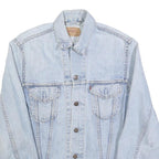 LEVI'S Womens Blue Denim Jacket M Cotton Button Closure Classic Fit Casual