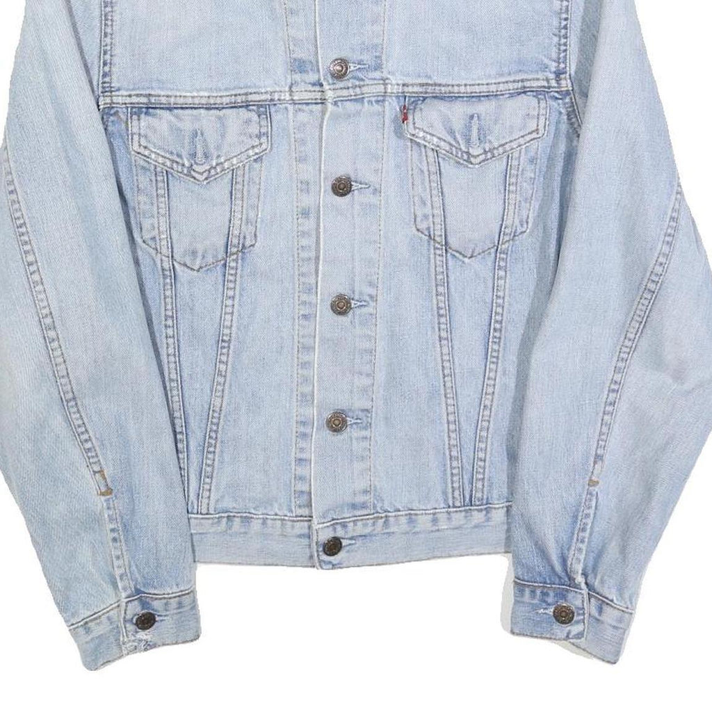 LEVI'S Womens Blue Denim Jacket M Cotton Button Closure Classic Fit Casual