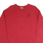 LEE Mens Red Kennard Paw Print Crew Neck XL Sweatshirt Casual Cotton Pullover