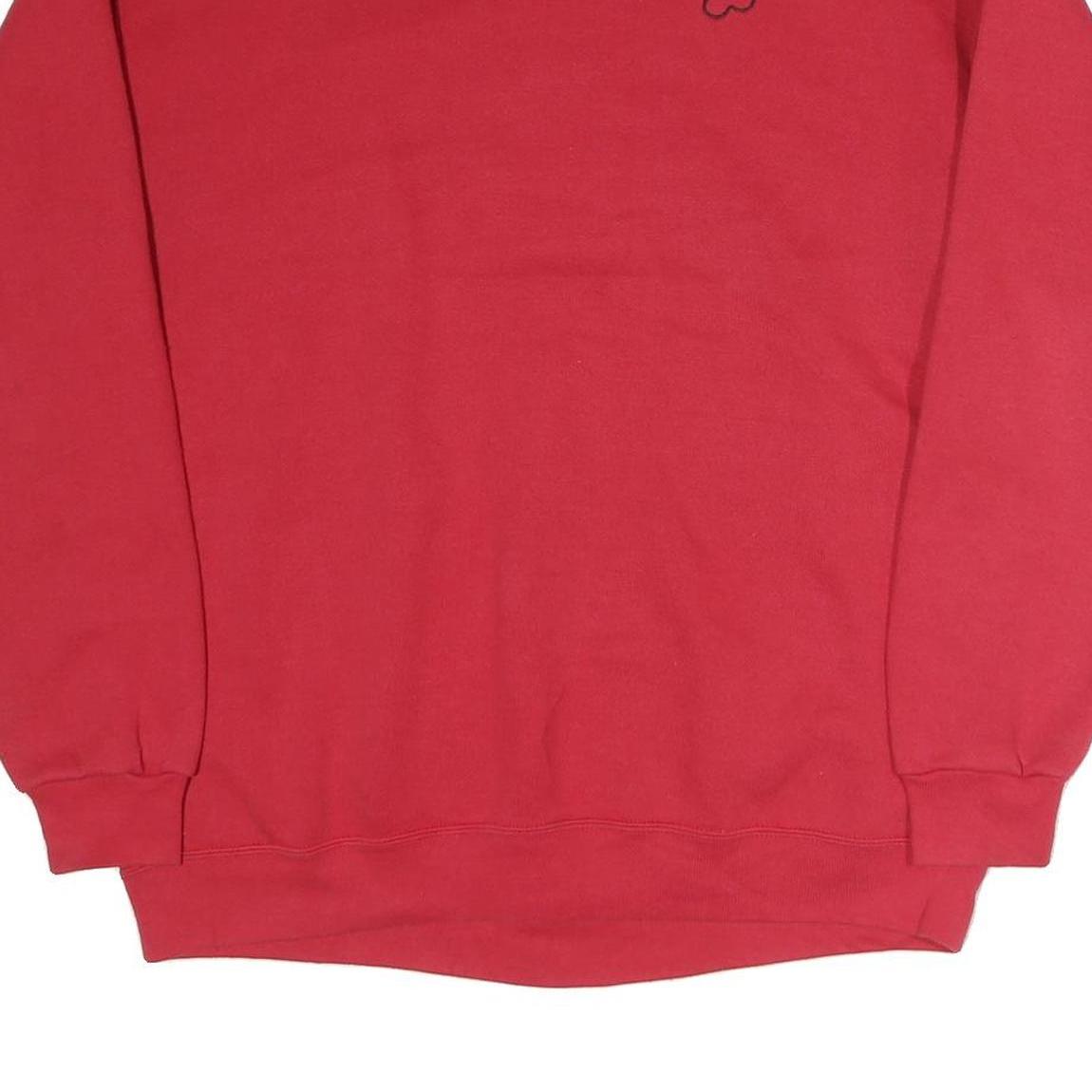 LEE Mens Red Kennard Paw Print Crew Neck XL Sweatshirt Casual Cotton Pullover